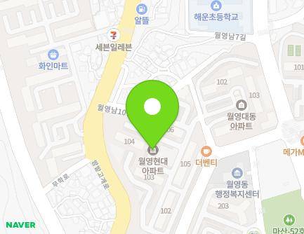 경상남도 창원시 마산합포구 월영마을로 12 (월영동, 현대아파트) 지도