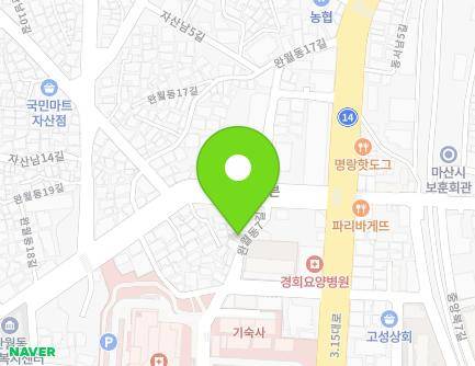 경상남도 창원시 마산합포구 완월동7길 87 (장군동5가, 자연여관) 지도