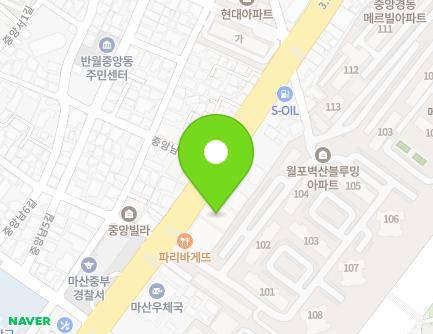 경상남도 창원시 마산합포구 3·15대로 162 (중앙동2가, 삼일정풍병원) 지도