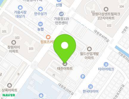 경상남도 창원시 성산구 대정로 26 (가음동, 태주실업사원아파트) 지도