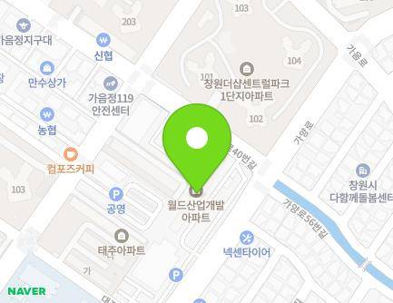 경상남도 창원시 성산구 대정로40번길 12 (가음동, 월드산업개발아파트) 지도