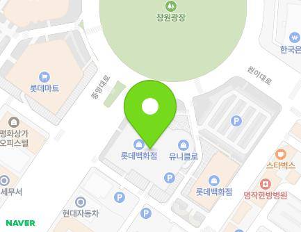 경상남도 창원시 성산구 중앙대로 124 (상남동, 롯데백화점) 지도