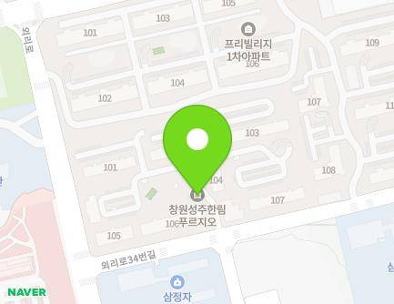 경상남도 창원시 성산구 외리로34번길 13 (성주동, 한림푸르지오) 지도