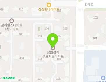 경상남도 창원시 의창구 북면 감계로 221 (창원감계푸르지오) 지도