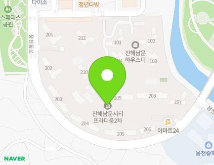 경상남도 창원시 진해구 웅천동로 100 (남문동, 남문시티프라디움2차) 지도