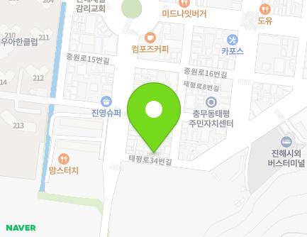 경상남도 창원시 진해구 태평로34번길 36 (대영동, 대영연립) 지도