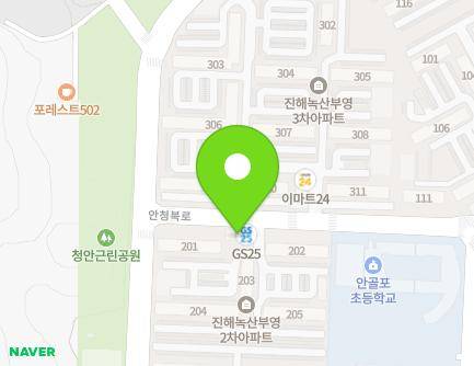 경상남도 창원시 진해구 안청북로 10 (청안동, 부영아파트(2차)) 지도