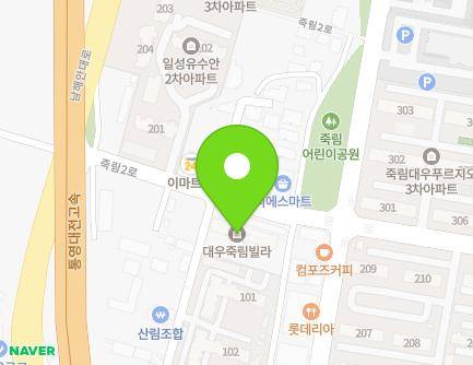 경상남도 통영시 광도면 죽림2로 14-7 (대우개발(주)죽림빌라) 지도