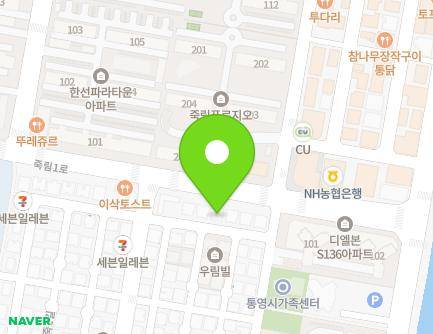 경상남도 통영시 광도면 신죽2길 150 (화이트빌) 지도