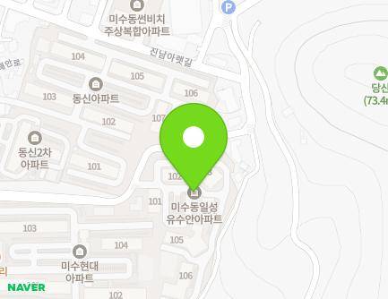 경상남도 통영시 미수해안로 38 (미수동, 미수동일성유수안아파트) 지도