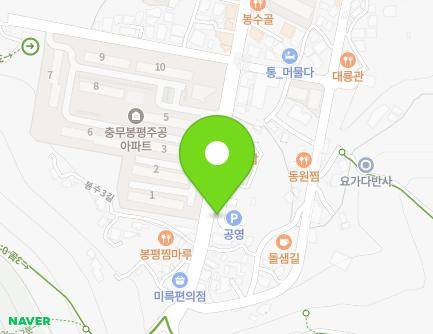 경상남도 통영시 봉수로 93 (봉평동, 용화사광장밑공영주차장) 지도