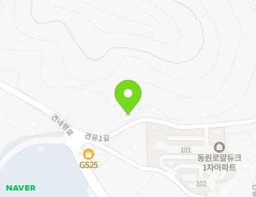경상남도 통영시 용남면 견유1길 17 (순복음아름다운교회) 지도