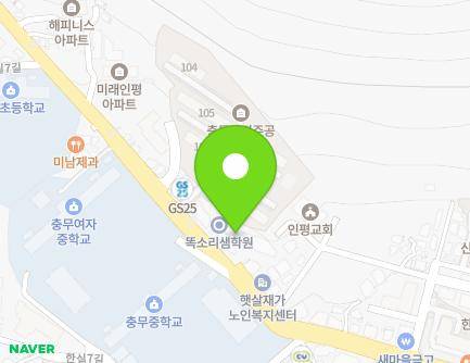 경상남도 통영시 평인일주로 76 (인평동, 천우맨션) 지도