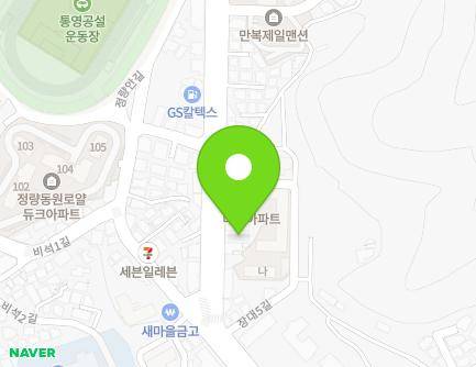 경상남도 통영시 통영해안로 458 (정량동, 충무카센터) 지도