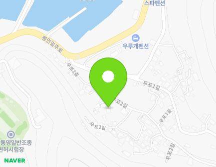 경상남도 통영시 우포2길 30 (평림동) 지도