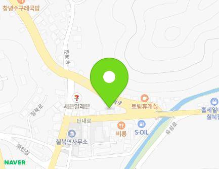 경상남도 함안군 칠북면 단내로 9 (장안가든) 지도