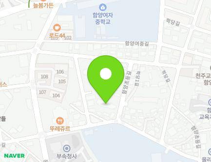 경상남도 함양군 함양읍 함양초등길 39-5 (대천명가타운) 지도