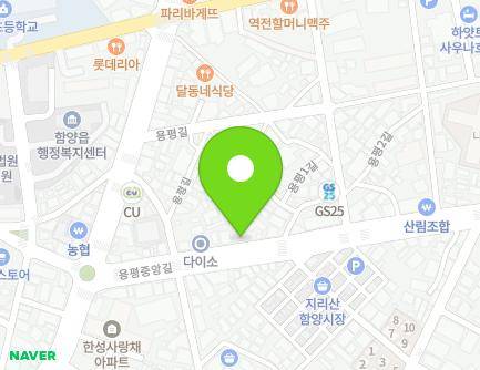 경상남도 함양군 함양읍 용평중앙길 15 (함양군새마을금고) 지도