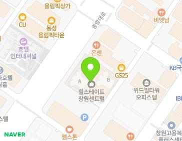 경상남도 창원시 성산구 중앙대로 74 (상남동, 힐스테이트창원센트럴) 지도
