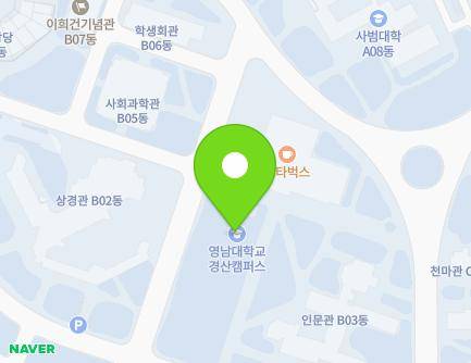 경상북도 경산시 대학로 280 (대동, 영남대학교) 지도