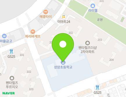 경상북도 경산시 펜타힐즈3로 21 (중산동, 성암초등학교) 지도