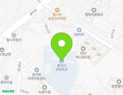 경상북도 경주시 불국사초등길 27 (구정동, 불국사초등학교) 지도