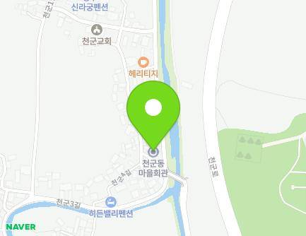 경상북도 경주시 보정로 619 (천군동, 천군동마을회관) 지도