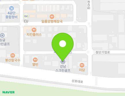 경상북도 구미시 산동읍 산호대로43길 8-14 (강남스크린실내연습장) 지도