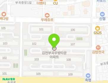 경상북도 김천시 부곡길 206 (부곡동, 부곡우방타운) 지도