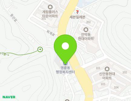 경상북도 안동시 퇴계로 221 (안막동, 명륜동행정복지센터) 지도