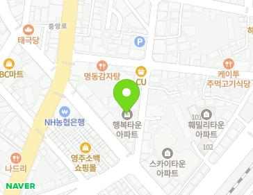 경상북도 영주시 번영로132번길 11 (하망동, 행복아파트) 지도