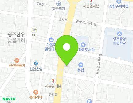 경상북도 영주시 중앙로 120 (하망동, 영주성모안과) 지도