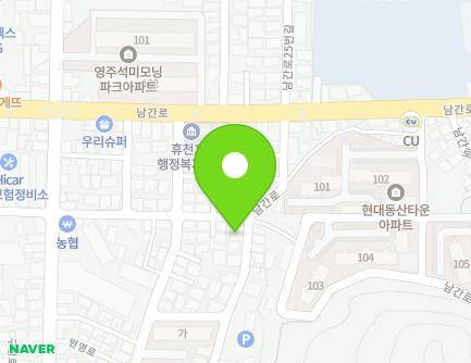 경상북도 영주시 번영로64번길 34-2 (휴천동, 미리내원룸) 지도