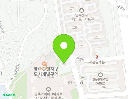 경상북도 영주시 남간로71번길 55 (휴천동, 자연유치원) 지도