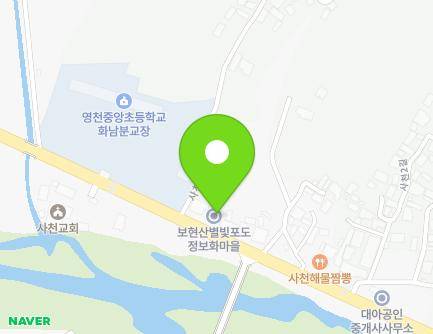 경상북도 영천시 화남면 천문로 1212 (사천1리마을회관) 지도