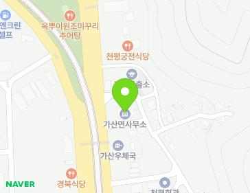 경상북도 칠곡군 가산면 경북대로 1570 지도