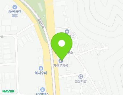 경상북도 칠곡군 가산면 경북대로 1566 (가산우체국) 지도