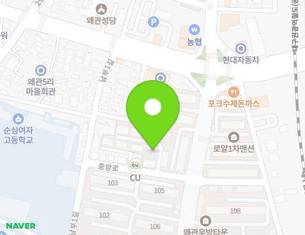 경상북도 칠곡군 왜관읍 중앙로 123-10 (현대빌리지) 지도