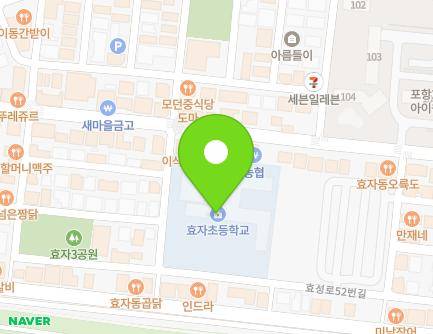 경상북도 포항시 남구 효성로30번길 5 (효자동, 효자초등학교) 지도