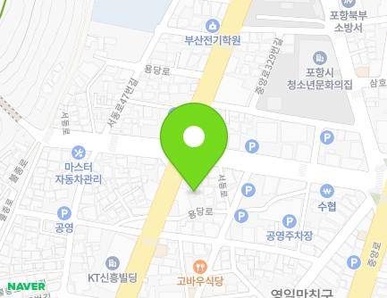 경상북도 포항시 북구 용당로 150-5 (신흥동, 중앙경로당) 지도