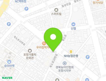 경상북도 포항시 북구 죽도로 28 (죽도동, 포항제통신경외과) 지도