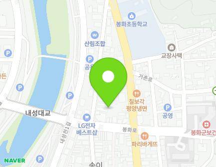 경상북도 봉화군 봉화읍 내성로1길 58-1 (태양야식) 지도
