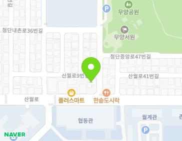 광주광역시 광산구 산월로 19 (월계동) 지도
