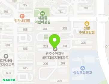 광주광역시 광산구 풍영로329번길 19 (장덕동, 수완지구호반베르디움2차아파트) 지도