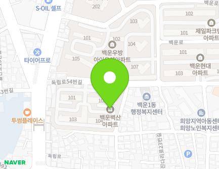 광주광역시 남구 독립로54번길 8 (백운동, 백운동벽산아파트) 지도