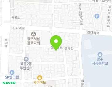 광주광역시 남구 진다리로6번가길 12 (백운동) 지도