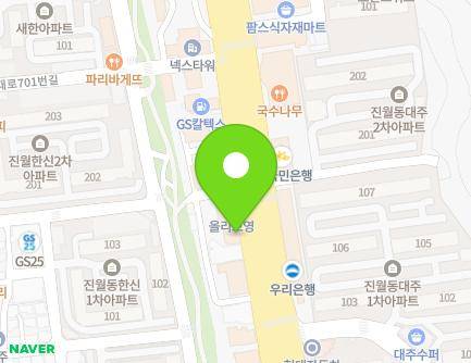 광주광역시 남구 서문대로 687 (진월동, 수협) 지도