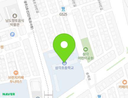 광주광역시 북구 송해로 21 (삼각동, 삼각초등학교) 지도