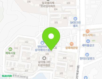 광주광역시 북구 설죽로389번길 68 (삼각동, 그린타운 아파트 유치원) 지도