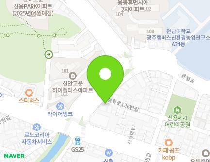 광주광역시 북구 설죽로 124 (신안동) 지도